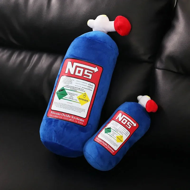 2024 NOS Nitrous Oxide Bottle New Plush Toys Pillow Stuffed Soft Turbo JDM Cushion Gifts Car Decor Headrest Backrest Seat Neck