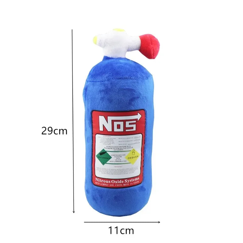 2024 NOS Nitrous Oxide Bottle New Plush Toys Pillow Stuffed Soft Turbo JDM Cushion Gifts Car Decor Headrest Backrest Seat Neck