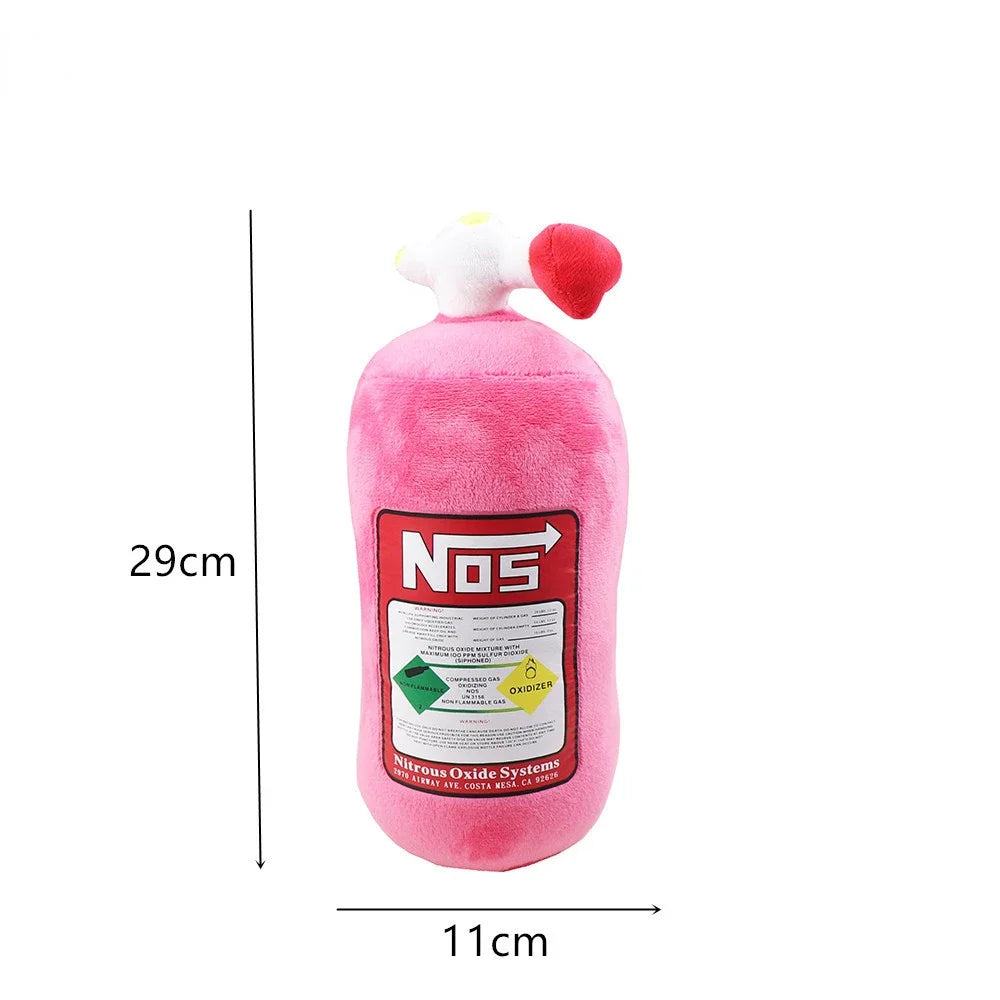 2024 NOS Nitrous Oxide Bottle New Plush Toys Pillow Stuffed Soft Turbo JDM Cushion Gifts Car Decor Headrest Backrest Seat Neck