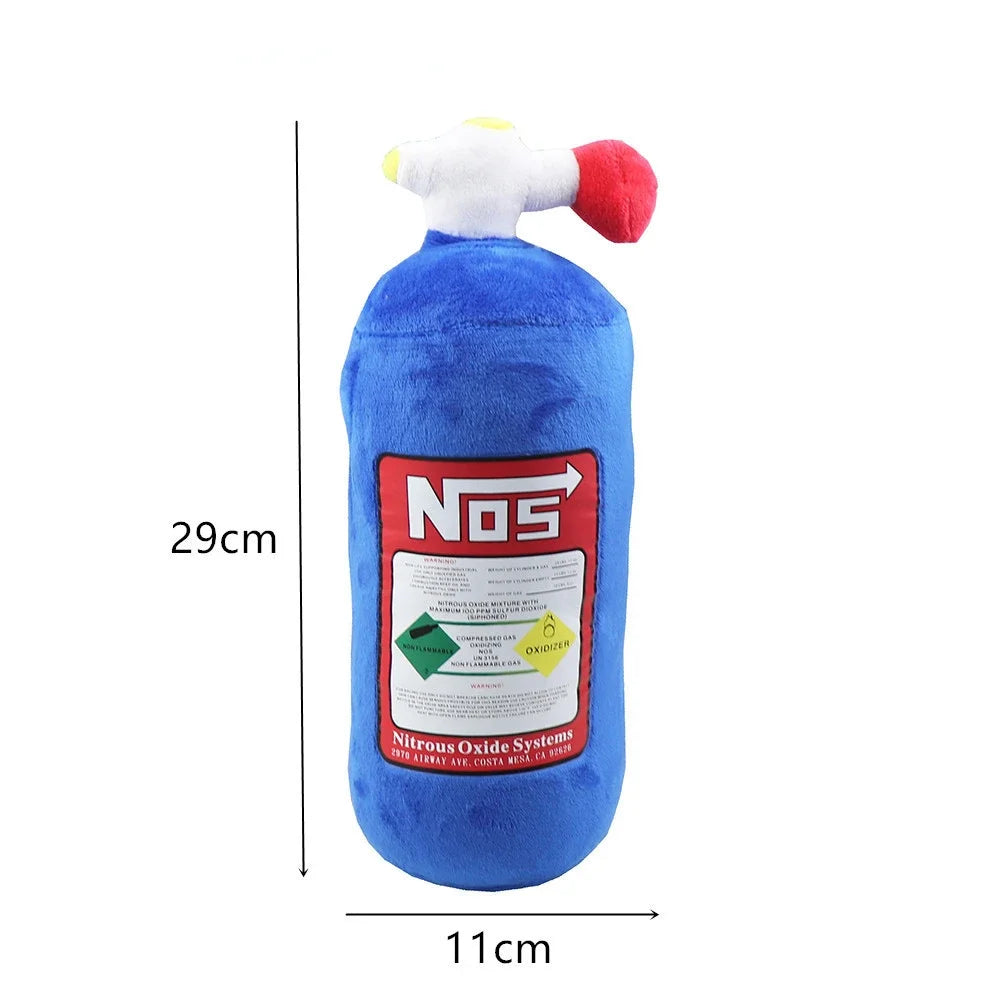 2024 NOS Nitrous Oxide Bottle New Plush Toys Pillow Stuffed Soft Turbo JDM Cushion Gifts Car Decor Headrest Backrest Seat Neck